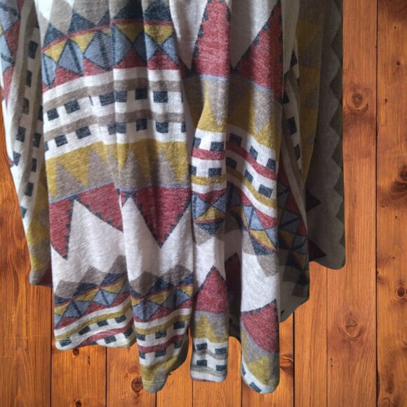 Freeway Women’s XL Aztec Southwestern Open Front Kimono Cardigan Sweater USA - Picture 3 of 8